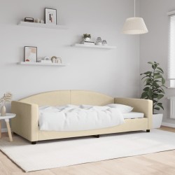 vidaXL Sofá cama tela color crema 100x200 cm