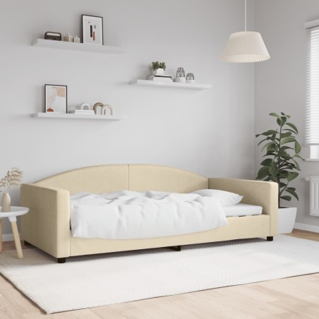 vidaXL Sofá cama tela color crema 100x200 cm