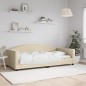 vidaXL Sofá cama tela color crema 100x200 cm