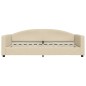 vidaXL Sofá cama tela color crema 100x200 cm