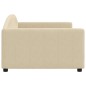 vidaXL Sofá cama tela color crema 100x200 cm