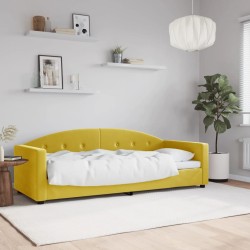 vidaXL Sofá cama terciopelo amarillo 80x200 cm