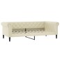 vidaXL Sofá cama cuero sintético color crema 100x200 cm vidaXL Sofá cama cuero sintético color crema 100x200 cm
