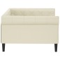 vidaXL Sofá cama cuero sintético color crema 100x200 cm vidaXL Sofá cama cuero sintético color crema 100x200 cm