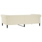vidaXL Sofá cama cuero sintético color crema 100x200 cm vidaXL Sofá cama cuero sintético color crema 100x200 cm