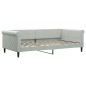 vidaXL Sofá cama terciopelo gris claro 100x200 cm vidaXL Sofá cama terciopelo gris claro 100x200 cm