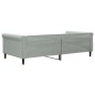 vidaXL Sofá cama terciopelo gris claro 100x200 cm vidaXL Sofá cama terciopelo gris claro 100x200 cm