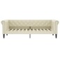 vidaXL Sofá cama cuero sintético color crema 80x200 cm
