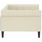vidaXL Sofá cama cuero sintético color crema 80x200 cm