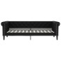 vidaXL Sofá cama cuero sintético negro 100x200 cm vidaXL Sofá cama cuero sintético negro 100x200 cm