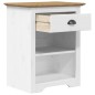 vidaXL Mesita de noche BODO madera maciza de pino marrón 53x38,5x66 cm vidaXL Mesita de noche BODO madera maciza de pino marrón 53x38,5x66 cm