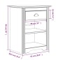 vidaXL Mesita de noche BODO madera maciza de pino marrón 53x38,5x66 cm vidaXL Mesita de noche BODO madera maciza de pino marrón 53x38,5x66 cm