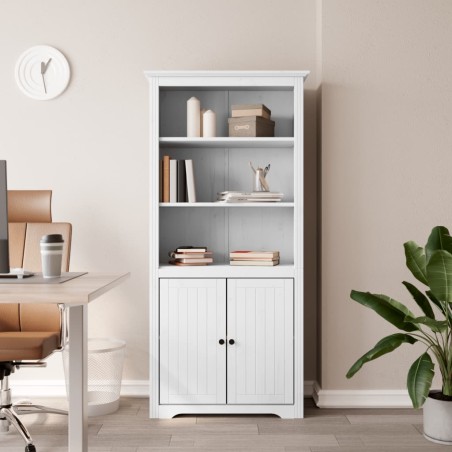 vidaXL Librería BODO madera maciza de pino blanco 80x40x172 cm