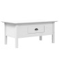 vidaXL Mesa de centro BODO madera maciza de pino blanco 100x55x45 cm