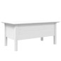 vidaXL Mesa de centro BODO madera maciza de pino blanco 100x55x45 cm