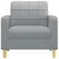 vidaXL Sillón de tela gris claro 60 cm