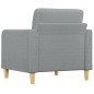 vidaXL Sillón de tela gris claro 60 cm