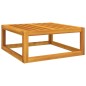 vidaXL Reposapiés de jardín madera maciza acacia con cojín verde vidaXL Reposapiés de jardín madera maciza acacia con cojín verde