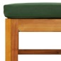 vidaXL Reposapiés de jardín madera maciza acacia con cojín verde vidaXL Reposapiés de jardín madera maciza acacia con cojín verde