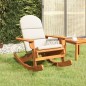 vidaXL Silla mecedora Adirondack con cojines madera maciza acacia vidaXL Silla mecedora Adirondack con cojines madera maciza acacia