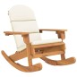 vidaXL Silla mecedora Adirondack con cojines madera maciza acacia vidaXL Silla mecedora Adirondack con cojines madera maciza acacia