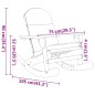 vidaXL Silla mecedora Adirondack con cojines madera maciza acacia vidaXL Silla mecedora Adirondack con cojines madera maciza acacia