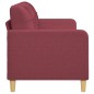 vidaXL Sofá de 3 plazas de tela rojo tinto 180 cm