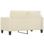 vidaXL Sofá de 2 plazas de cuero sintético color crema 140 cm vidaXL Sofá de 2 plazas de cuero sintético color crema 140 cm