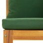 vidaXL Sofá esquinero modular madera maciza acacia con cojines verde vidaXL Sofá esquinero modular madera maciza acacia con cojines verde