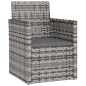 vidaXL Sillón de jardín con cojín ratán sintético gris vidaXL Sillón de jardín con cojín ratán sintético gris