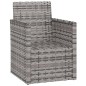 vidaXL Sillón de jardín con cojín ratán sintético gris vidaXL Sillón de jardín con cojín ratán sintético gris