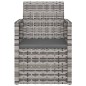 vidaXL Sillón de jardín con cojín ratán sintético gris vidaXL Sillón de jardín con cojín ratán sintético gris