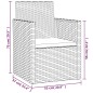 vidaXL Sillón de jardín con cojín ratán sintético gris vidaXL Sillón de jardín con cojín ratán sintético gris