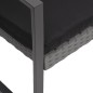 vidaXL Banco jardín 3 plazas cojines PP aspecto de ratán gris oscuro vidaXL Banco jardín 3 plazas cojines PP aspecto de ratán gris oscuro