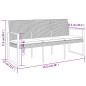 vidaXL Banco jardín 3 plazas cojines PP aspecto de ratán gris oscuro vidaXL Banco jardín 3 plazas cojines PP aspecto de ratán gris oscuro