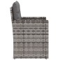 vidaXL Sillón de jardín con cojín ratán sintético gris vidaXL Sillón de jardín con cojín ratán sintético gris