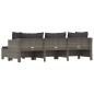 vidaXL Set de muebles de jardín 4 pzas y cojines ratán sintético gris vidaXL Set de muebles de jardín 4 pzas y cojines ratán sintético gris