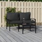 vidaXL Sillas de jardín 2 uds acero con cojines gris 62x75x79 cm vidaXL Sillas de jardín 2 uds acero con cojines gris 62x75x79 cm