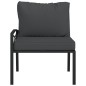 vidaXL Sillas de jardín 2 uds acero con cojines gris 62x75x79 cm vidaXL Sillas de jardín 2 uds acero con cojines gris 62x75x79 cm