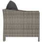 vidaXL Sillón de jardín con cojín ratán sintético gris