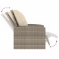 vidaXL Sillón reclinable jardín y cojines ratán sintético marrón claro vidaXL Sillón reclinable jardín y cojines ratán sintético marrón claro
