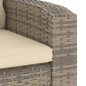 vidaXL Sillón reclinable jardín y cojines ratán sintético marrón claro vidaXL Sillón reclinable jardín y cojines ratán sintético marrón claro