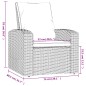 vidaXL Sillón reclinable jardín y cojines ratán sintético marrón claro vidaXL Sillón reclinable jardín y cojines ratán sintético marrón claro