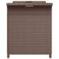 vidaXL Banco de jardín con cojín ratán sintético marrón 116x46x57 cm vidaXL Banco de jardín con cojín ratán sintético marrón 116x46x57 cm