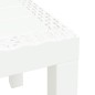 vidaXL Mesa de jardín PP blanco 59x47x40 cm vidaXL Mesa de jardín PP blanco 59x47x40 cm