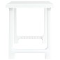 vidaXL Mesa de camping con aspecto de madera PP blanco 79x56x64 cm vidaXL Mesa de camping con aspecto de madera PP blanco 79x56x64 cm