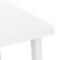 vidaXL Mesa de camping con aspecto de madera PP blanco 79x56x64 cm vidaXL Mesa de camping con aspecto de madera PP blanco 79x56x64 cm