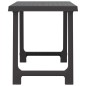 vidaXL Mesa de camping aspecto de madera PP gris antracita 79x56x64 cm vidaXL Mesa de camping aspecto de madera PP gris antracita 79x56x64 cm