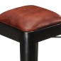vidaXL Taburetes de cocina 2 unidades cuero auténtico negro vidaXL Taburetes de cocina 2 unidades cuero auténtico negro