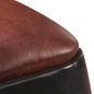 vidaXL Taburetes de cocina 2 unidades cuero auténtico negro vidaXL Taburetes de cocina 2 unidades cuero auténtico negro